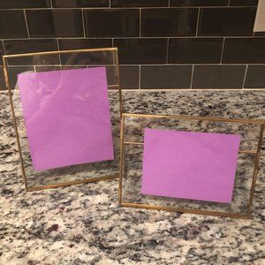 Gold/Clear Glass Frame Set